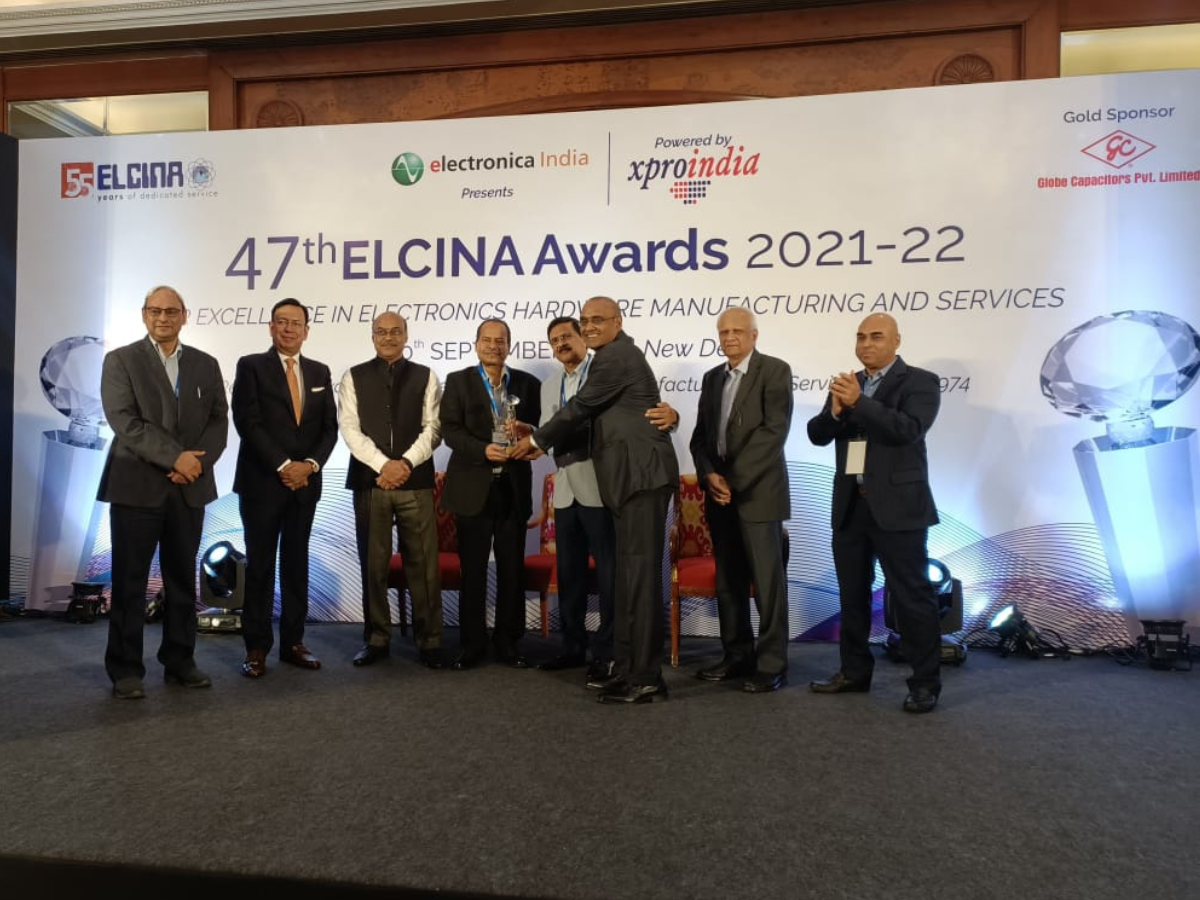 Syrma SGS is proud to receive ELCINA’s Special Jury Award for “Electronics Company of the Year” for 2021-22